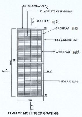 Precision Stainless Steel Walkway Gratings Flat Steel Space 10 Mm Or 11 Mm And 12mm