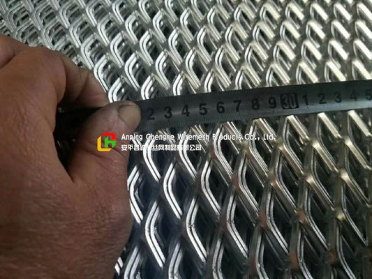 Low Carbon Galvanized Expanded Metal Mesh Diamond Shape Hole For Wall Construction